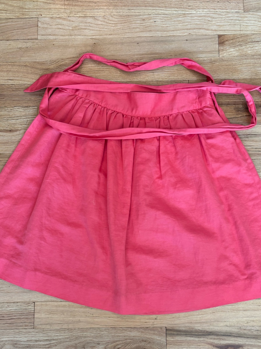 J. Crew Coral Pink Tie-Waist Circle Skirt